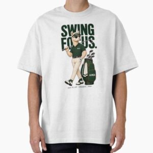 Stylish Alpaca Golfer Swinging Green Golf Club Design