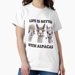 Life is Better with Alpacas Art, Alpaca Shirts and Alpaca Art