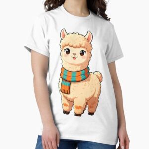 Fluffy Alpaca with Knitted Scarf