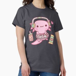 Cute Axolotl Loves Playing Video Games Funny