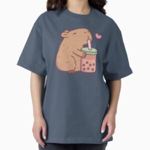 Cute Capybara Loves Bubble Tea