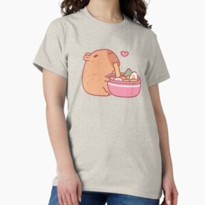 Cute Capybara Eating Ramen