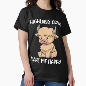 Scottish Highland Cow Messy Hair Cute Cow