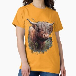 Highland Cow in a splash
