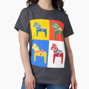 Dala Horses Dalarna Squares Sweden Horse Dalecarlian Swedish Colorful Dala Host