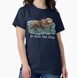 Otter Shirt Cute Sea Animals Graphic Tee Funny Ocean Animal