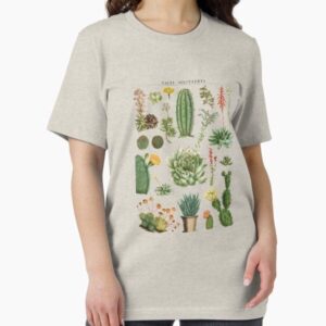 Vintage Cactus Botanical Print Tee Succulent